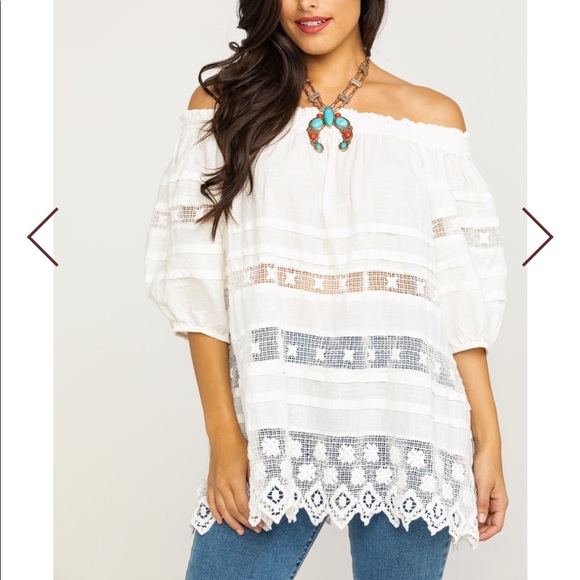 NWT Free People White Sounds of Summer Tunic Top M - Picture 1 of 11